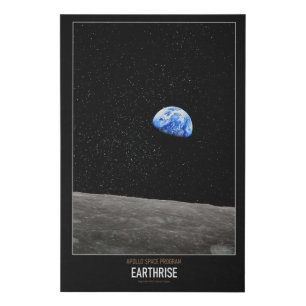 High Resolution Astronomy Earthrise Faux Canvas Print
