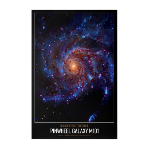 High Resolution Astronomy Pinwheel Galaxy M101 Acrylic Print