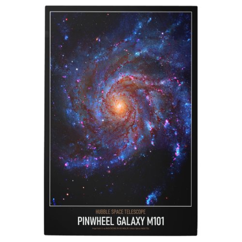 High Resolution Astronomy Pinwheel Galaxy M101 Metal Print