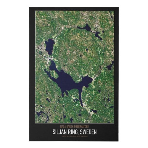 High Resolution Astronomy Siljan Ring Sweden Faux Canvas Print