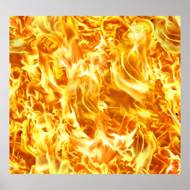 High-resolution blaze fire: seamless texture. poster (Front)