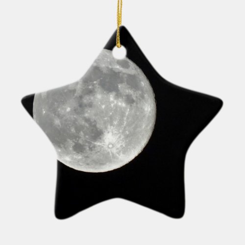 High resolution Full Moon Photo Ceramic Ornament