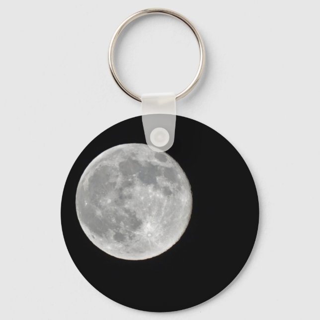 High resolution Full Moon Photo Keychain (Front)
