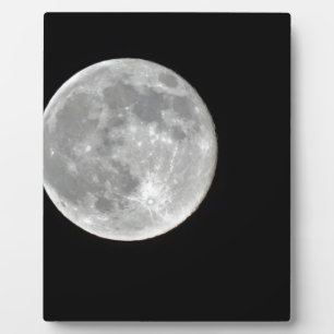 High resolution Full Moon Photo Plaque