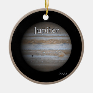 High Resolution Globe of Jupiter Ceramic Ornament