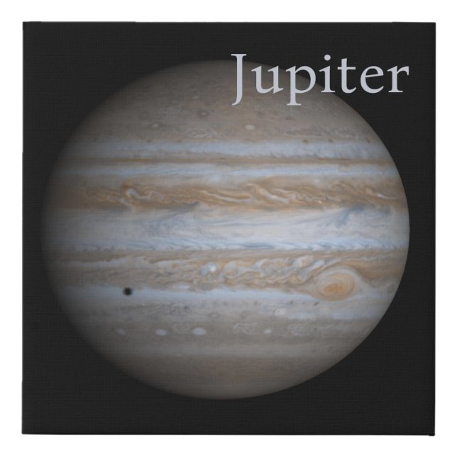 High Resolution Globe of Jupiter Faux Canvas Print (Front)