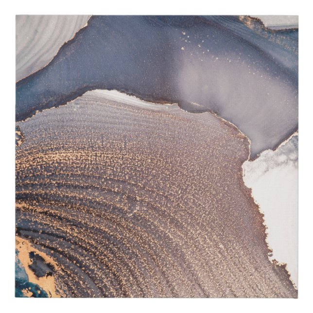 High resolution. Luxury abstract fluid art paintin Faux Canvas Print (Front)