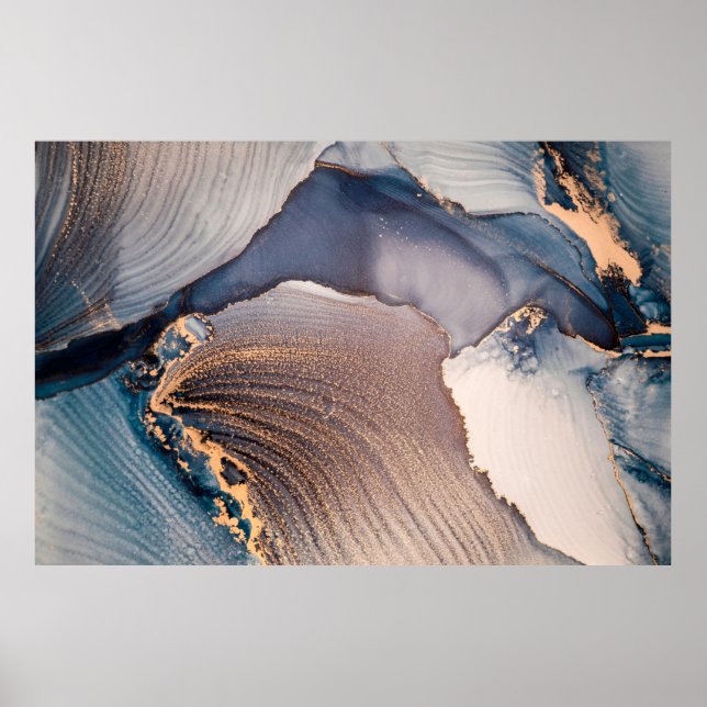 High resolution. Luxury abstract fluid art paintin Poster (Front)