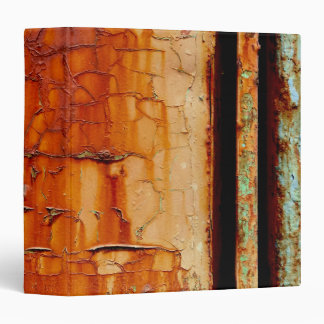 High-Resolution Photo of a Crumbling Rusty Metal 3 Ring Binder