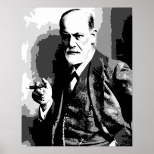 High resolution Sigmund Freud vector art Poster