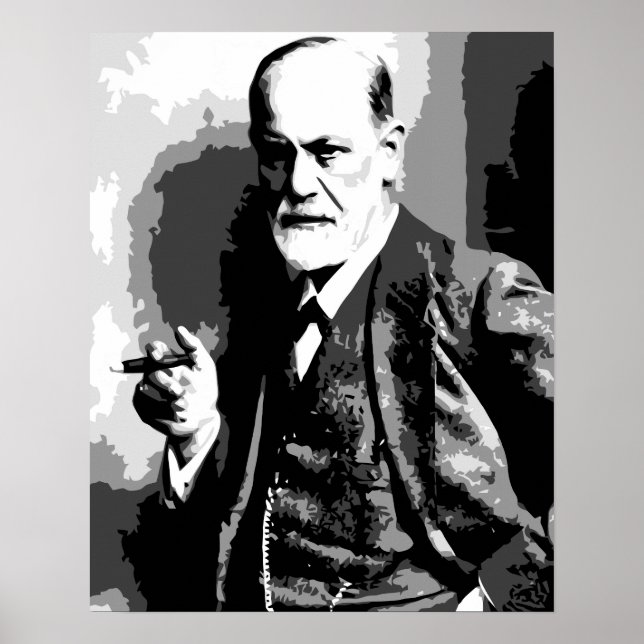 High resolution Sigmund Freud vector art Poster (Front)