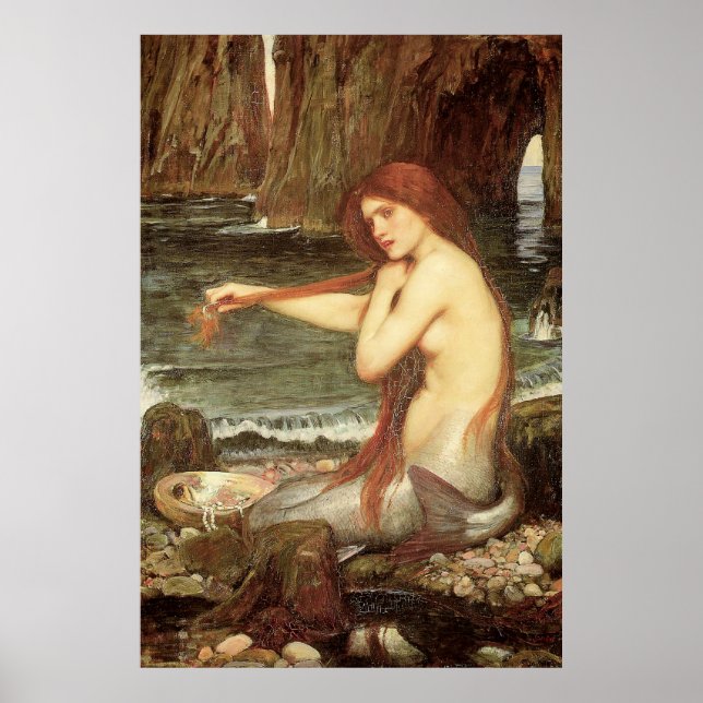 High Resolution Victorian Art Print "Mermaid" (Front)