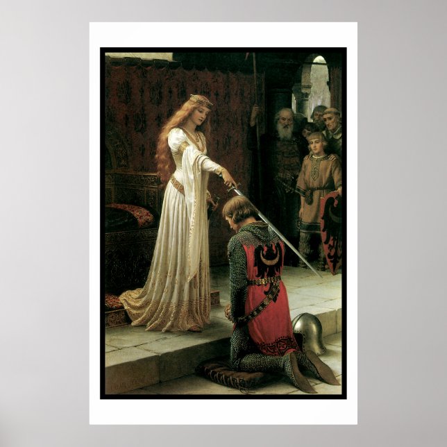 High Resolution Victorian Art Print "The Accolade" (Front)