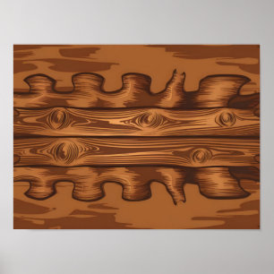 High-Resolution Wood Grain Texture Vector  Poster