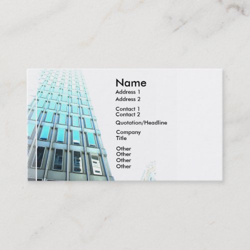 High Rise Building Artistic Business Card