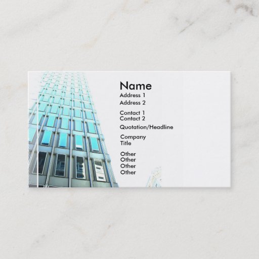 Customizable High Rise Building Artistic Business Card