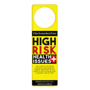 High Risk Health Issues Awareness Door Hanger