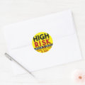 High Risk Health Issues Classic Round Sticker | Zazzle