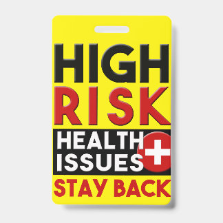 High Risk Health Issues Yellow Awareness Badge