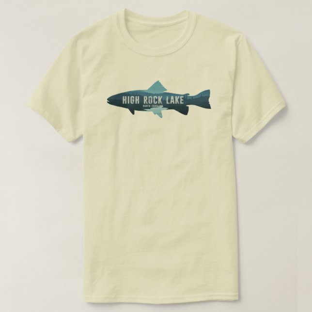 High Rock Lake North Carolina Fish T-Shirt (Design Front)