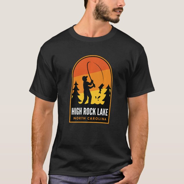 High Rock Lake North Carolina Fishing Premium T-Shirt (Front)