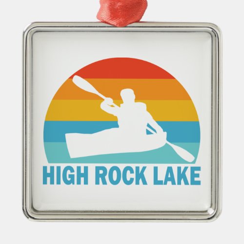 High Rock Lake North Carolina Kayak Metal Ornament