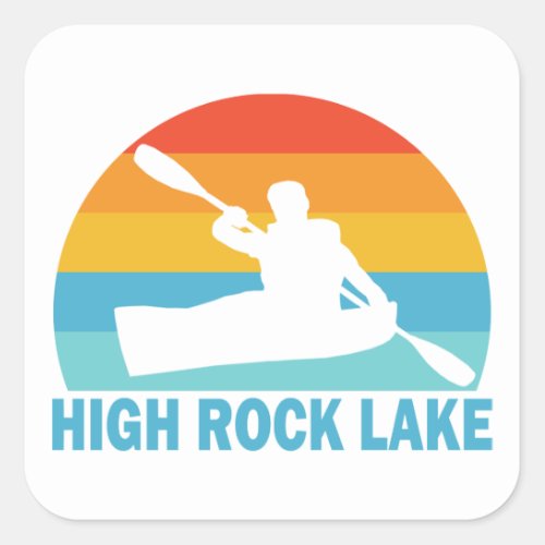 High Rock Lake North Carolina Kayak Square Sticker