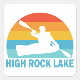 High Rock Lake North Carolina Kayak Square Sticker