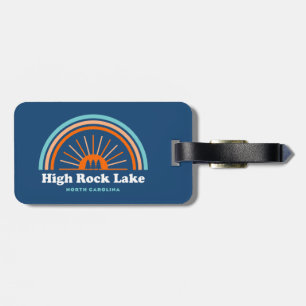 High Rock Lake North Carolina Rainbow Luggage Tag