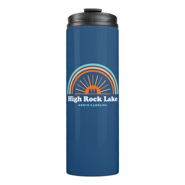 High Rock Lake North Carolina Rainbow Thermal Tumbler (Front)