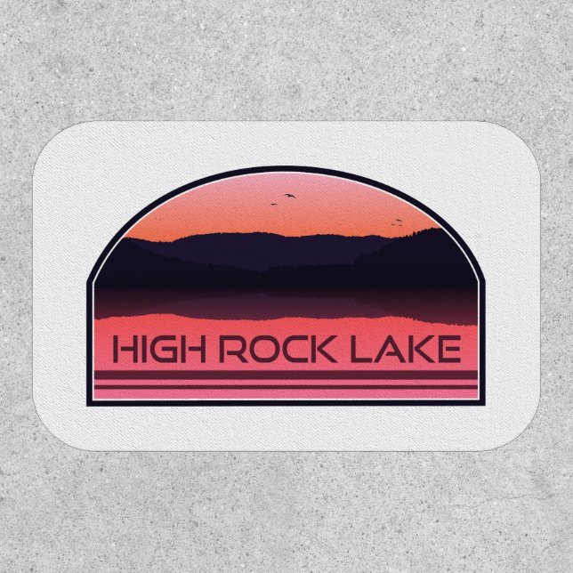 High Rock Lake North Carolina Red Sunrise Patch (Front)