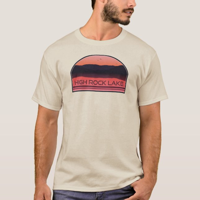High Rock Lake North Carolina Red Sunrise T-Shirt (Front)
