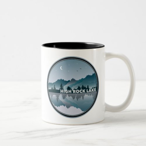 High Rock Lake North Carolina Reflection Two_Tone Coffee Mug