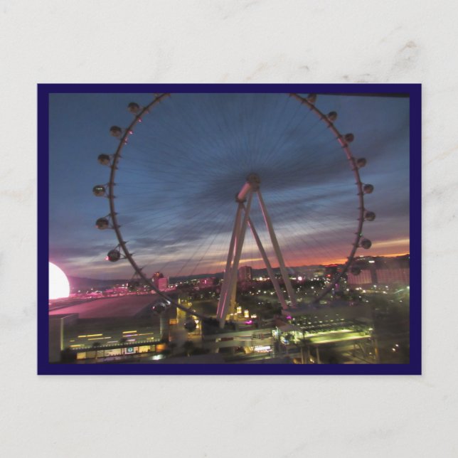 High Roller and The Sphere Las Vegas Postcard (Front)