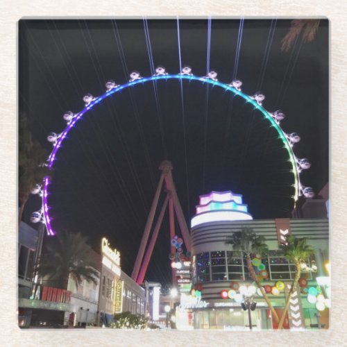 High Roller Ferris Wheel Las Vegas3 Glass Coaster
