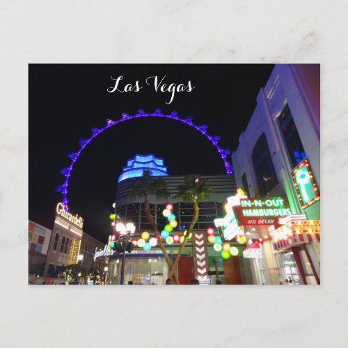 High Roller Ferris Wheel Las Vegas 5 Postcard