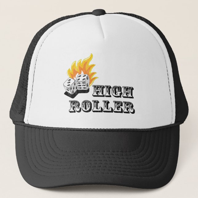 high roller trucker hat (Front)