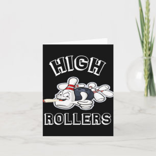 High Rollers Matching Bowling T Shirt Card