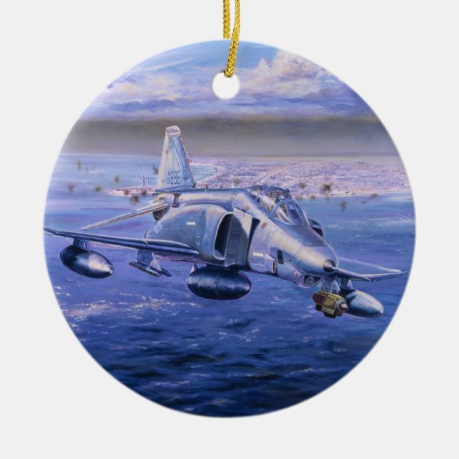 High Rollers over Kuwait by Rick Herter Ceramic Ornament (Front)