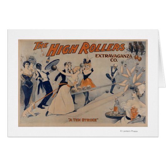 High RollersBowling Party Theatre Poster Cards (Front Horizontal)
