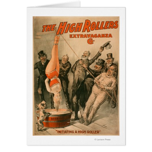 High RollersDunking Woman in Beer Poster Cards (Front)