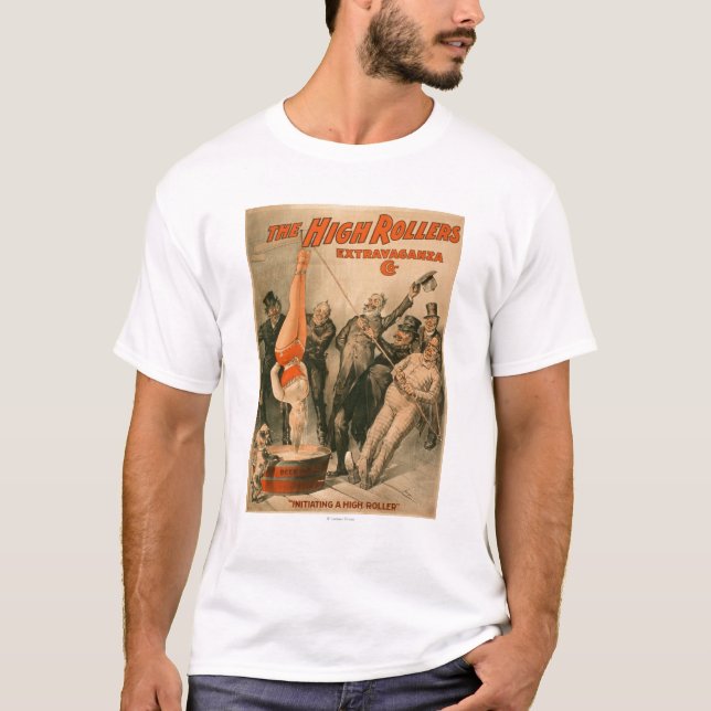 High RollersDunking Woman in Beer Poster T-Shirt (Front)