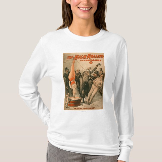 High RollersDunking Woman in Beer Poster T-Shirt (Front)