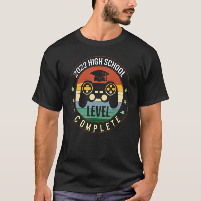 High School 2022 Graduation Level Complete Video G T-Shirt (Front)