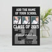 High School Athlete Graduation Class of 2015 Invitation (Standing Front)