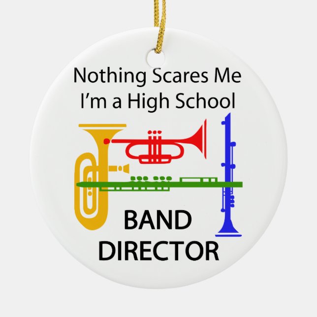 High School Band Director Ceramic Ornament (Front)