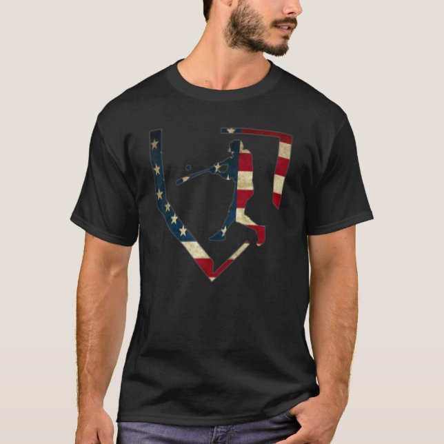 High School Baseball Season College Ball Player US T-Shirt (Front)