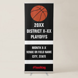 High School Basketball Playoffs Tournament or Game Retractable Banner