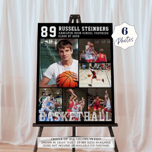 High School Basketball Senior Night Photo Collage Foam Board