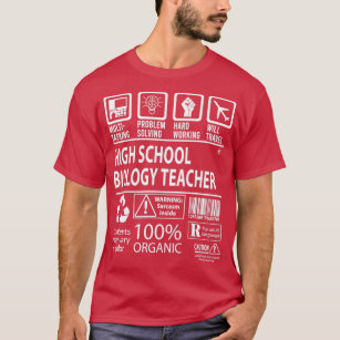 High School Biology Teacher MultiTasking Certified T-Shirt